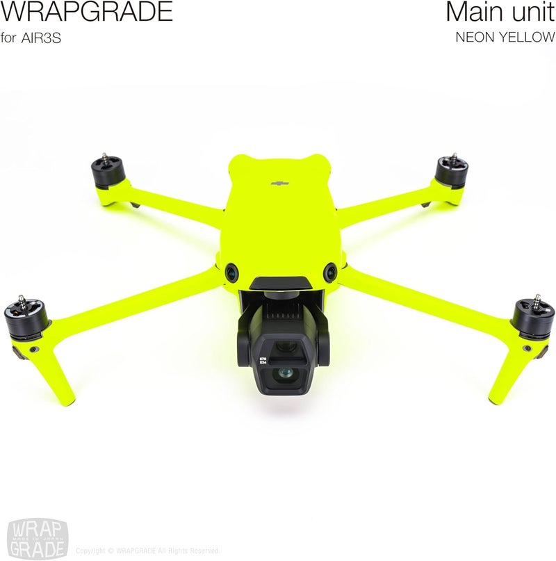 WRAPGRADE Store Skin Decal Sticker Compatible with DJI Air 3S (Neon Yellow) - Image 5